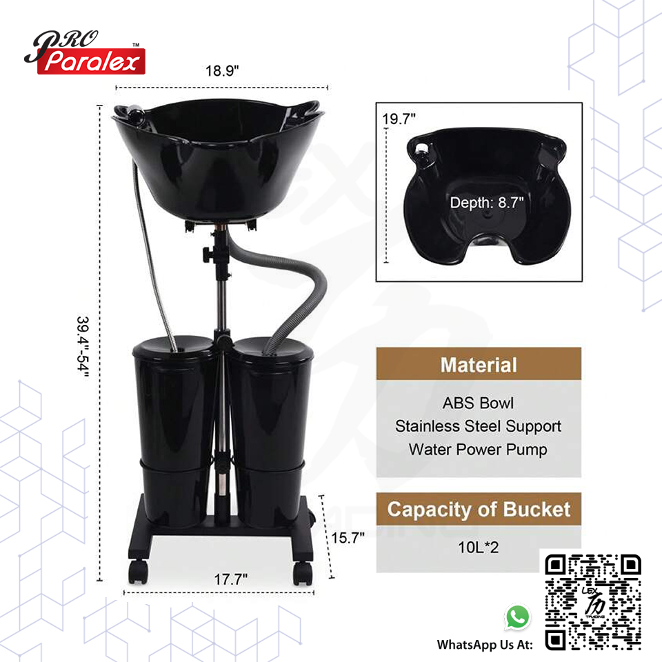 Portable Adjustable Shampoo Bowl with Electric Pump - 5