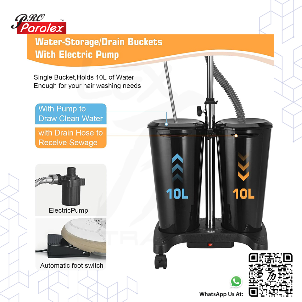 Portable Adjustable Shampoo Bowl with Electric Pump - 6