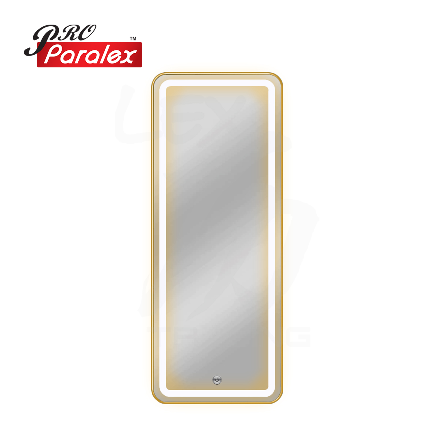 Rectangular LED Mirror Rounded Corner with Golden Frame 1