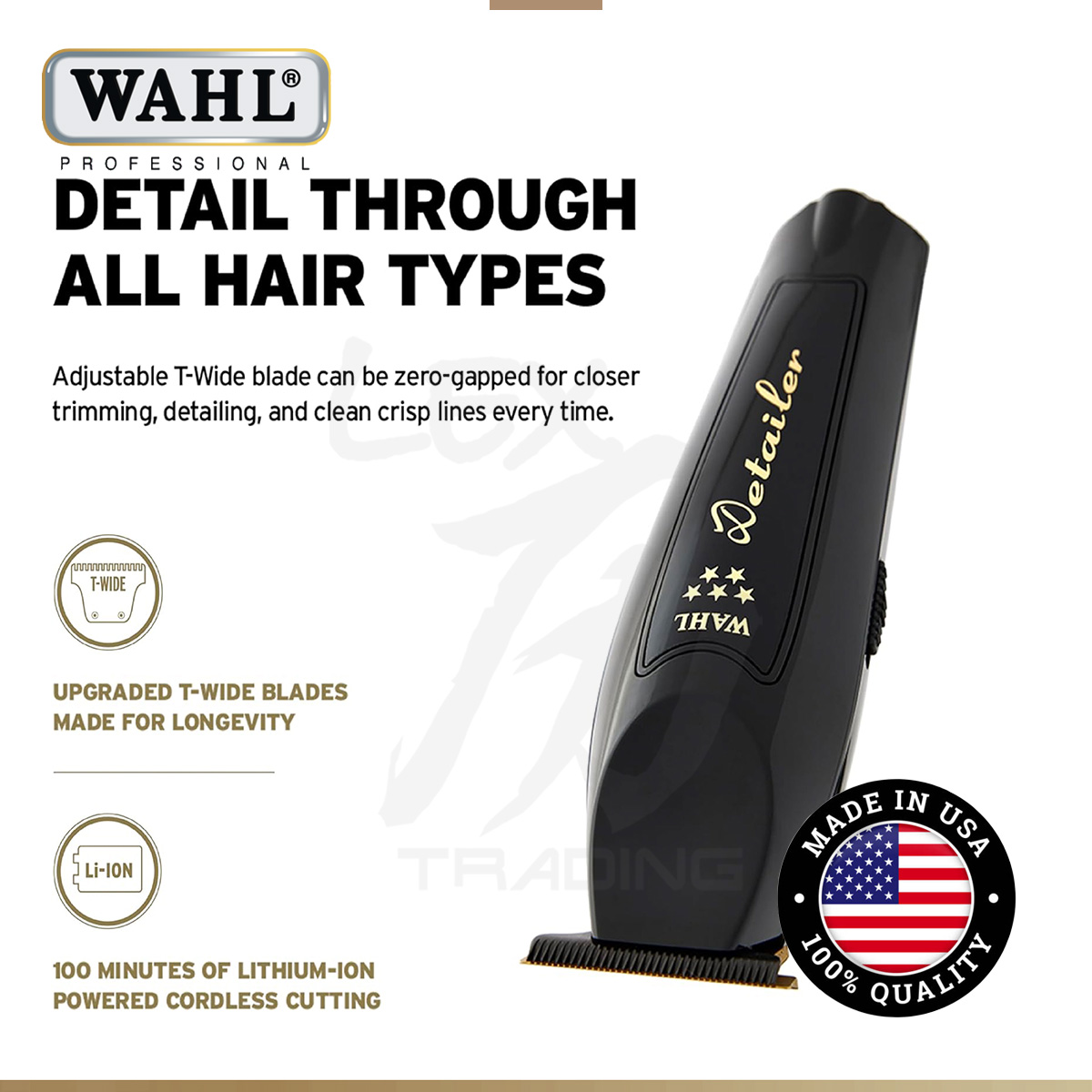 WAHL Barber Combo Cordless (Made in USA)-3