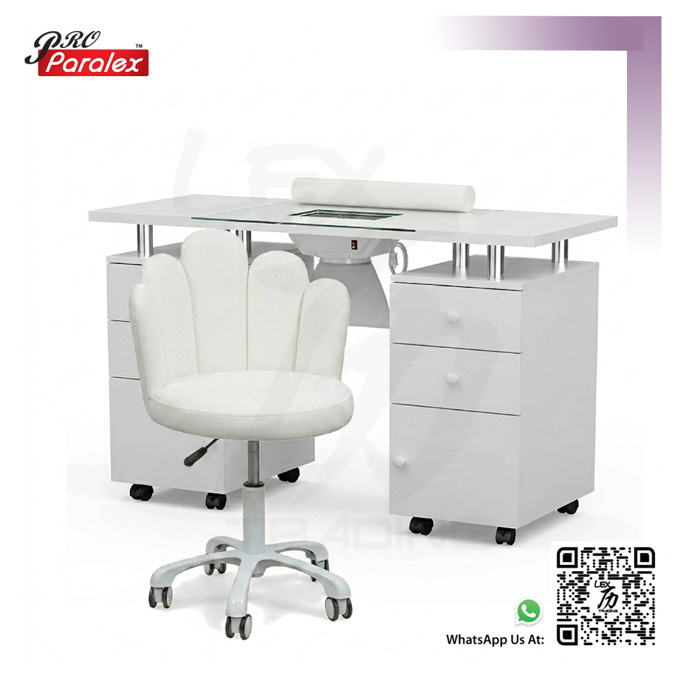 MTN109 WHITE SPA MANICURE CHAIR, TABLE AND DESK - 1